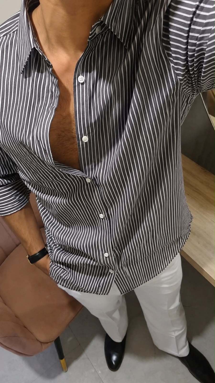 Charcoal Pinstripe Shirt